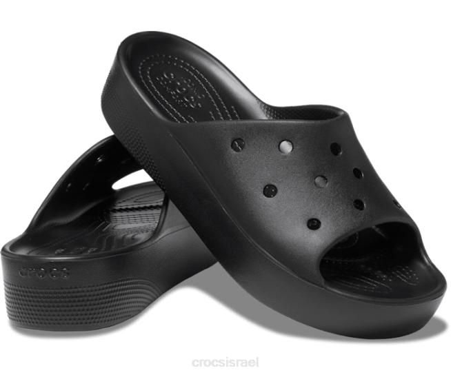 נעליים il Crocs נשים מגלשת פלטפורמה קלאסית שָׁחוֹר 2DZ4344