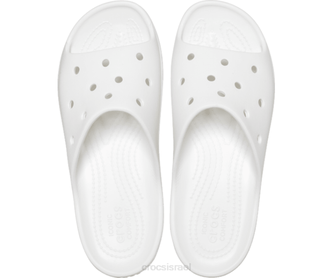 נעליים il Crocs נשים מגלשת פלטפורמה קלאסית לבן 2DZ4345