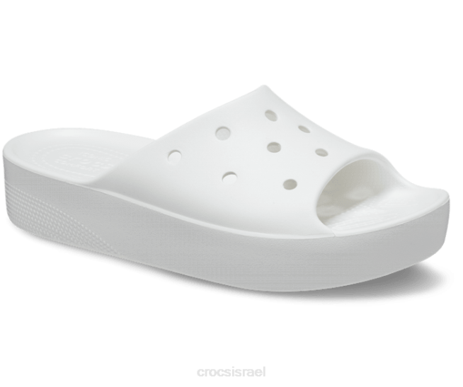 נעליים il Crocs נשים מגלשת פלטפורמה קלאסית לבן 2DZ4345