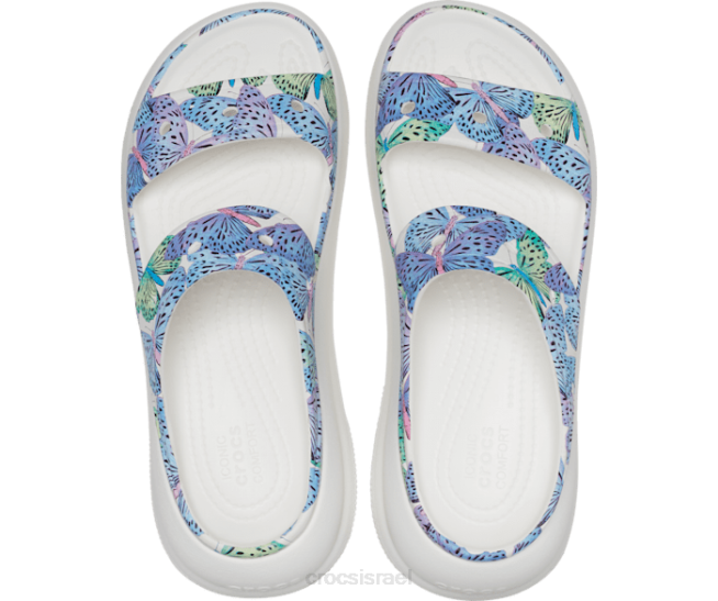 נעליים il Crocs נשים סנדל פרפר למחוץ לבן/רב 2DZ4348