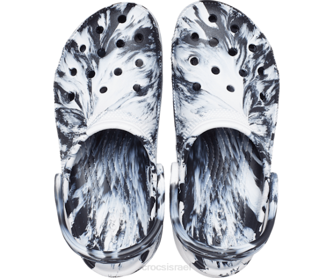 נעליים il Crocs נשים סתימה משישת פלטפורמה קלאסית לבן שחור 2DZ4362