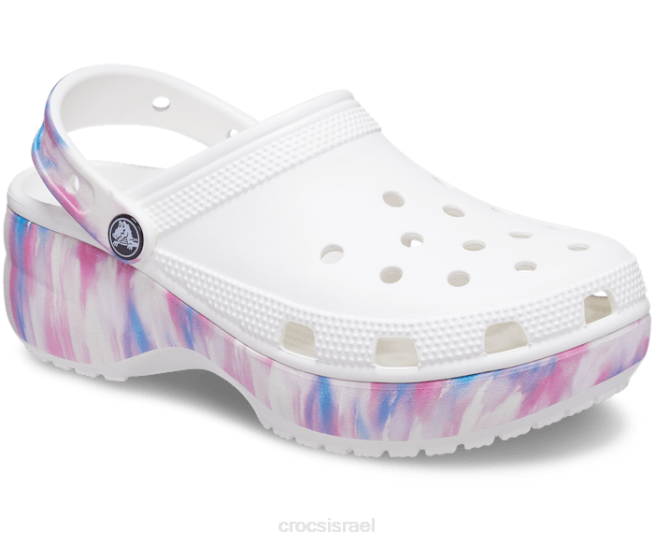 נעליים il Crocs נשים קבק חלומות פלטפורמה קלאסי לבן/רב 2DZ4370