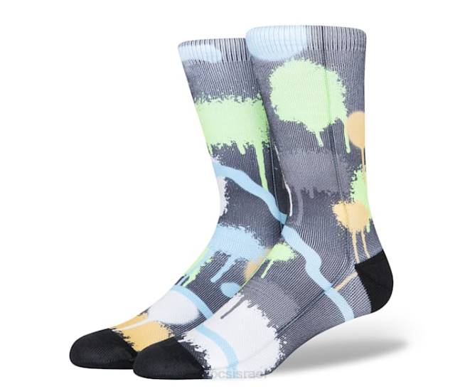 גרביים il Crocs לִשְׁנֵי הַמִינִים צוות צבע ריסוס גרביים שחור/רב 2DZ4380