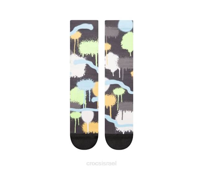 גרביים il Crocs לִשְׁנֵי הַמִינִים צוות צבע ריסוס גרביים שחור/רב 2DZ4380