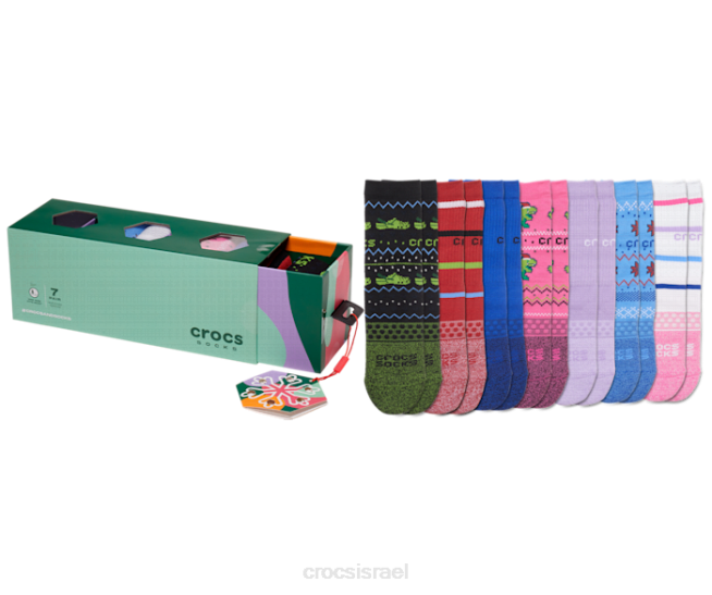 גרביים il Crocs לִשְׁנֵי הַמִינִים סט מתנה לחג גרביים רַב 2DZ4386