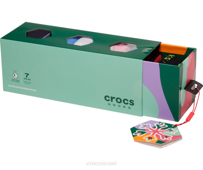 גרביים il Crocs לִשְׁנֵי הַמִינִים סט מתנה לחג גרביים רַב 2DZ4386