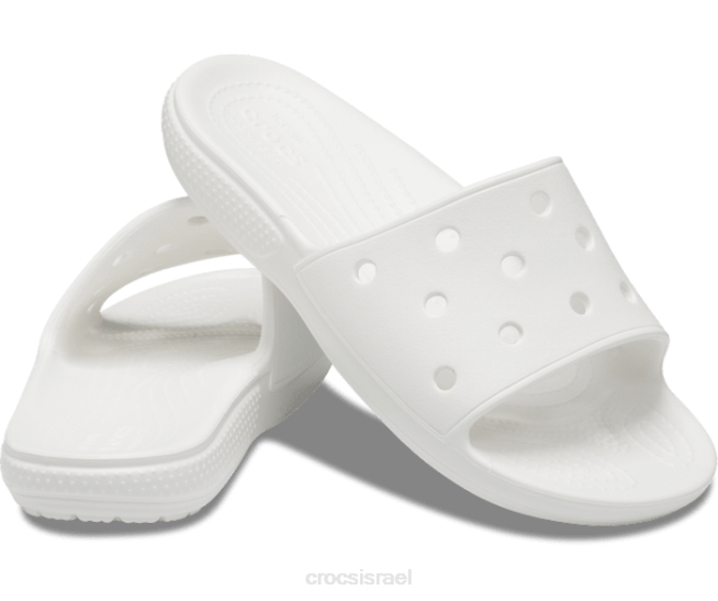 נעליים il Crocs גברים מגלשה קלאסית לבן 2DZ4439