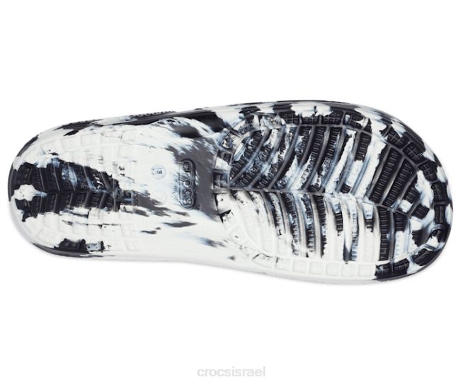 נעליים il Crocs גברים מגלשה קלאסית משיש לבן שחור 2DZ4464