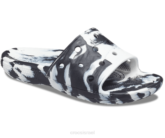 נעליים il Crocs גברים מגלשה קלאסית משיש לבן שחור 2DZ4464