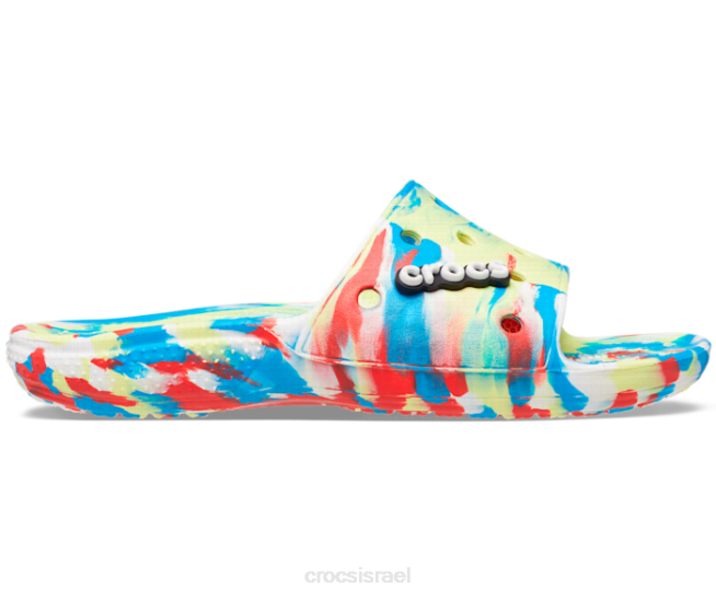 נעליים il Crocs גברים מגלשה קלאסית משיש גופרית/רב 2DZ4466