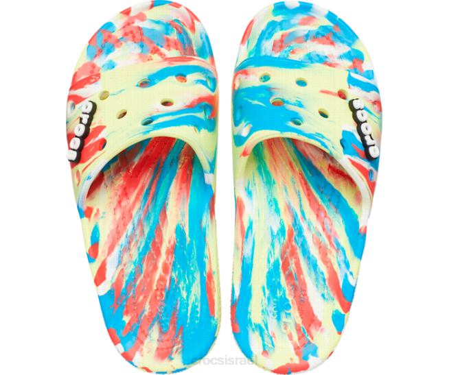 נעליים il Crocs גברים מגלשה קלאסית משיש גופרית/רב 2DZ4466