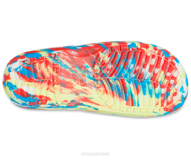 נעליים il Crocs גברים מגלשה קלאסית משיש גופרית/רב 2DZ4466