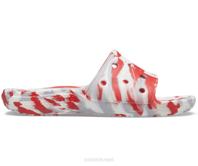 נעליים il Crocs גברים מגלשה קלאסית משיש להבה/לבן 2DZ4467