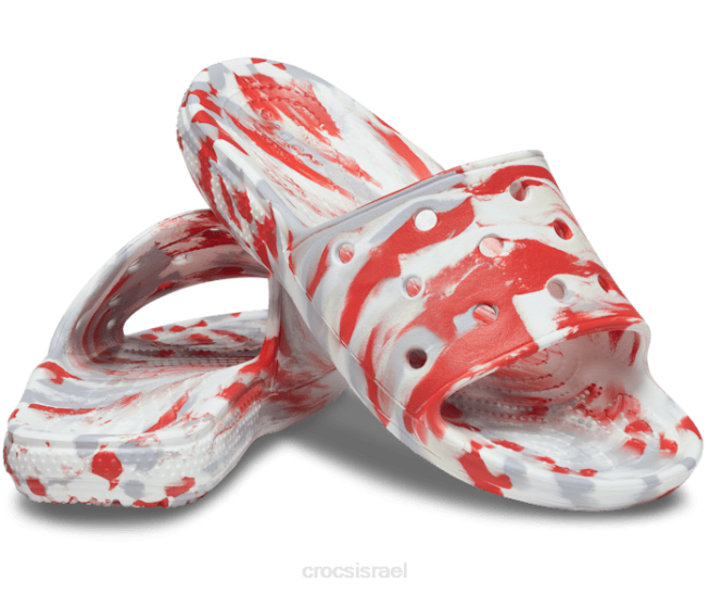 נעליים il Crocs גברים מגלשה קלאסית משיש להבה/לבן 2DZ4467