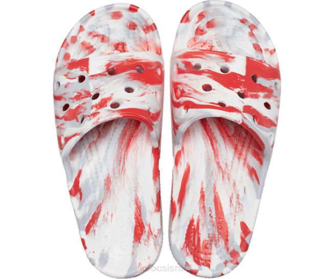 נעליים il Crocs גברים מגלשה קלאסית משיש להבה/לבן 2DZ4467