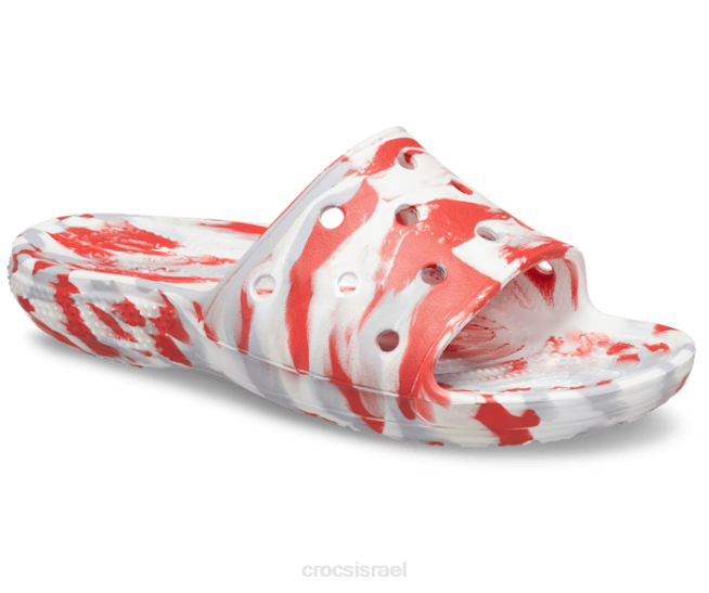 נעליים il Crocs גברים מגלשה קלאסית משיש להבה/לבן 2DZ4467