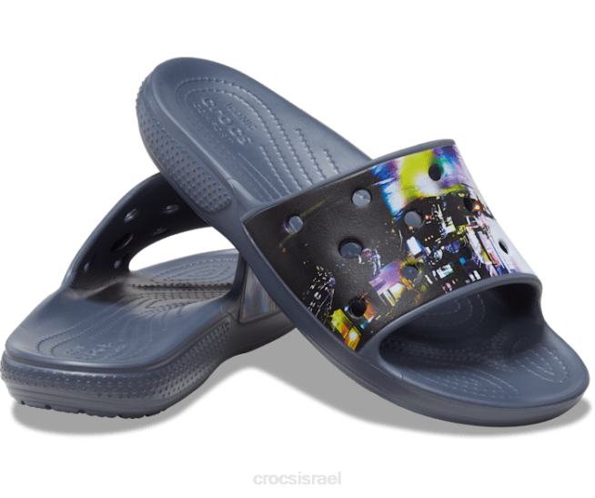 נעליים il Crocs גברים שקופית מטא סקייפ קלאסית שחור/רב 2DZ4468