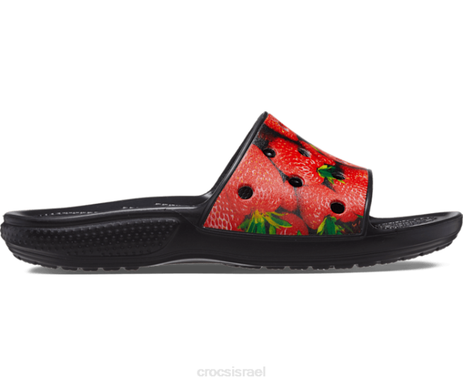 נעליים il Crocs גברים שקופית היפר-אמיתית קלאסית אדום שחור 2DZ4469