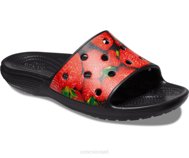 נעליים il Crocs גברים שקופית היפר-אמיתית קלאסית אדום שחור 2DZ4469