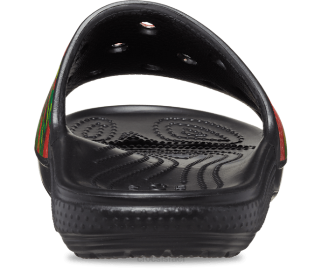 נעליים il Crocs גברים שקופית היפר-אמיתית קלאסית אדום שחור 2DZ4469