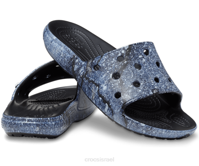 נעליים il Crocs גברים שקופית היפר-אמיתית קלאסית רב/שחור 2DZ4470