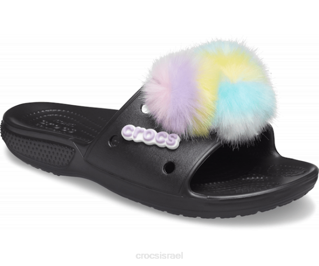 נעליים il Crocs גברים שקופית פרווה קלאסית שָׁחוֹר 2DZ4475