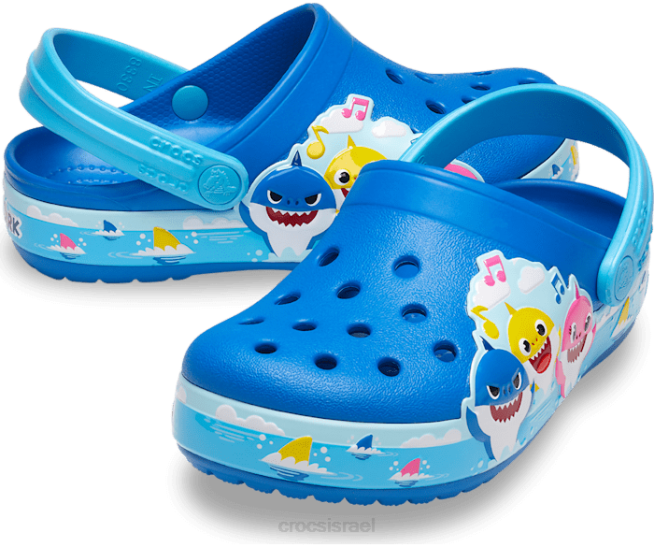 נעליים il Crocs ילדים כיף מעבדה סתימה להקת כריש תינוק קובלט בהיר 2DZ4567