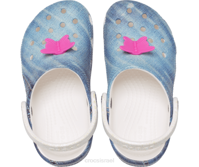 נעליים il Crocs ילדים קבק ג'ינס קלאסי לבן/רב 2DZ4575