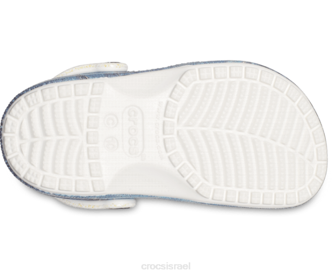נעליים il Crocs ילדים קבק ג'ינס קלאסי לבן/רב 2DZ4575