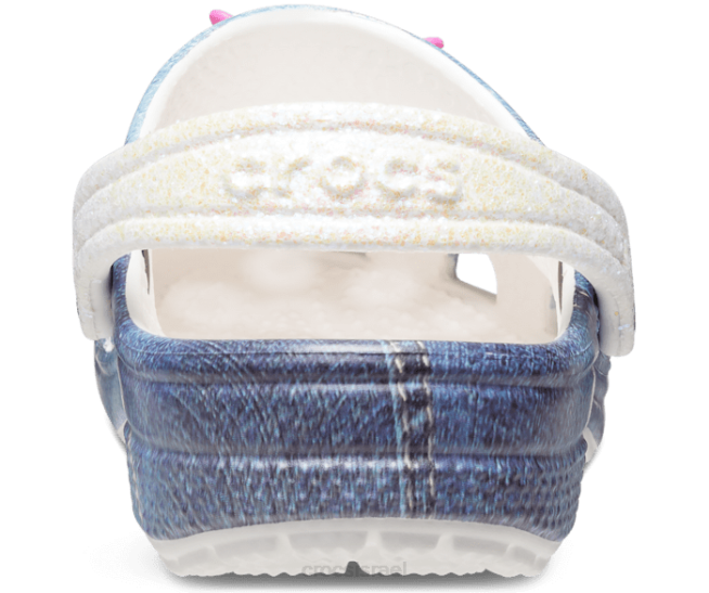 נעליים il Crocs ילדים קבק ג'ינס קלאסי לבן/רב 2DZ4575
