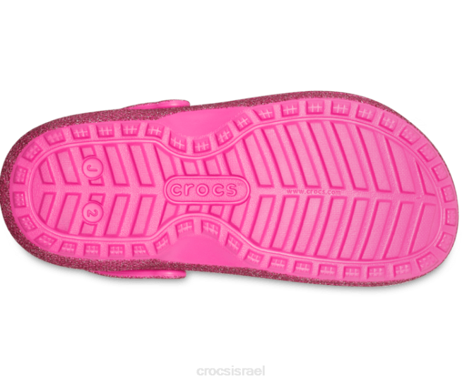 נעליים il Crocs ילדים קבק נצנצים ורודים מרופדים קלאסיים פלפל 2DZ4576