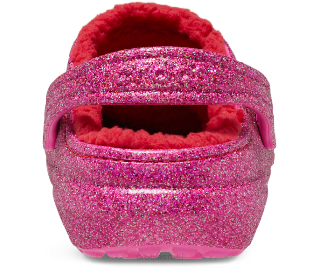 נעליים il Crocs ילדים קבק נצנצים ורודים מרופדים קלאסיים פלפל 2DZ4576