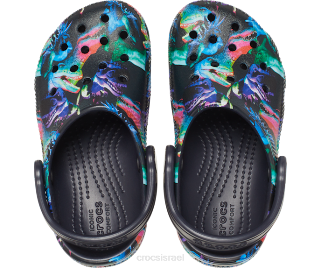 נעליים il Crocs ילדים קבק דינו קלאסי חיל הים/מולטי עמוק 2DZ4577