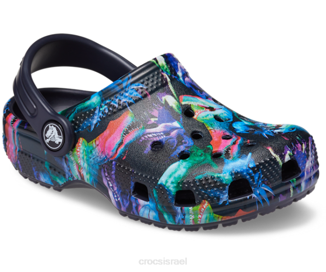 נעליים il Crocs ילדים קבק דינו קלאסי חיל הים/מולטי עמוק 2DZ4577