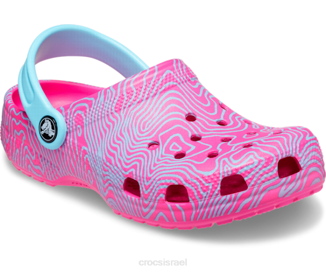 נעליים il Crocs ילדים סתימה טופוגרפית קלאסית מיץ/מולטי 2DZ4579