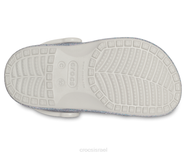 נעליים il Crocs ילדים גוש נצנצים של באיה כסף 2DZ4581