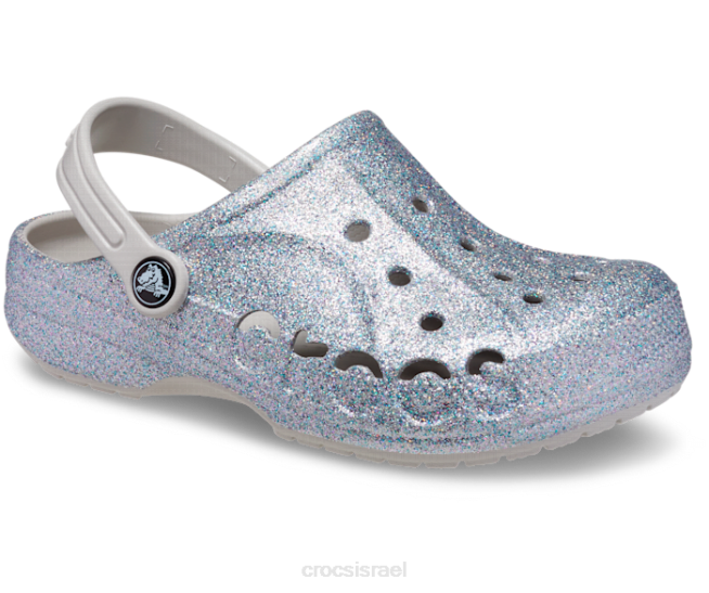 נעליים il Crocs ילדים גוש נצנצים של באיה כסף 2DZ4581