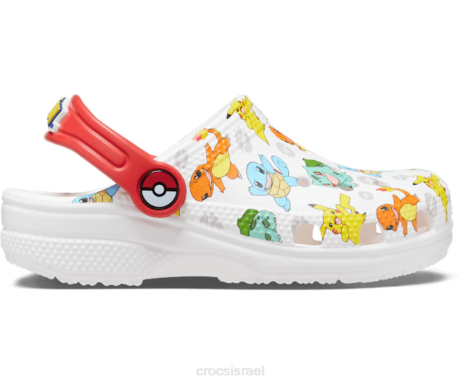 נעליים il Crocs ילדים קבק פוקימון קלאסי לבן/רב 2DZ4589