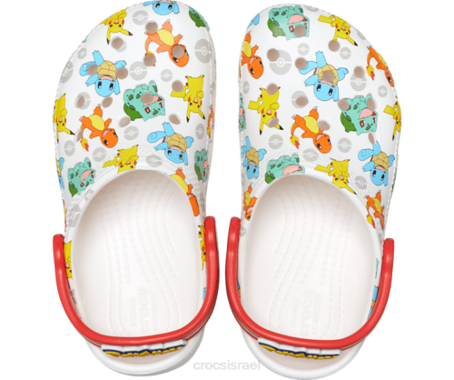 נעליים il Crocs ילדים קבק פוקימון קלאסי לבן/רב 2DZ4589