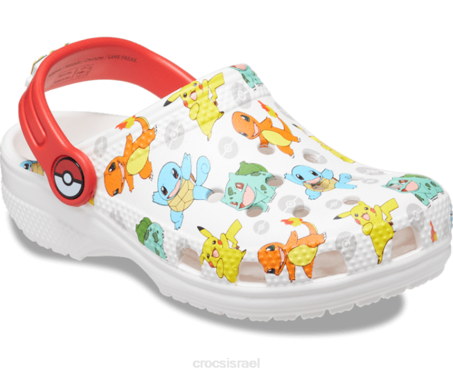 נעליים il Crocs ילדים קבק פוקימון קלאסי לבן/רב 2DZ4589