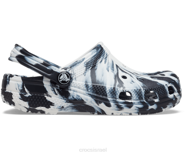 נעליים il Crocs ילדים קבקב שיש קלאסי לבן שחור 2DZ4597