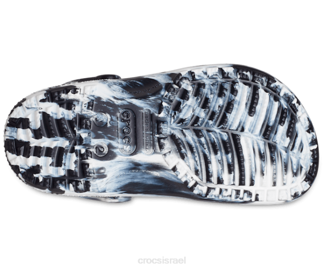נעליים il Crocs ילדים קבקב שיש קלאסי לבן שחור 2DZ4597