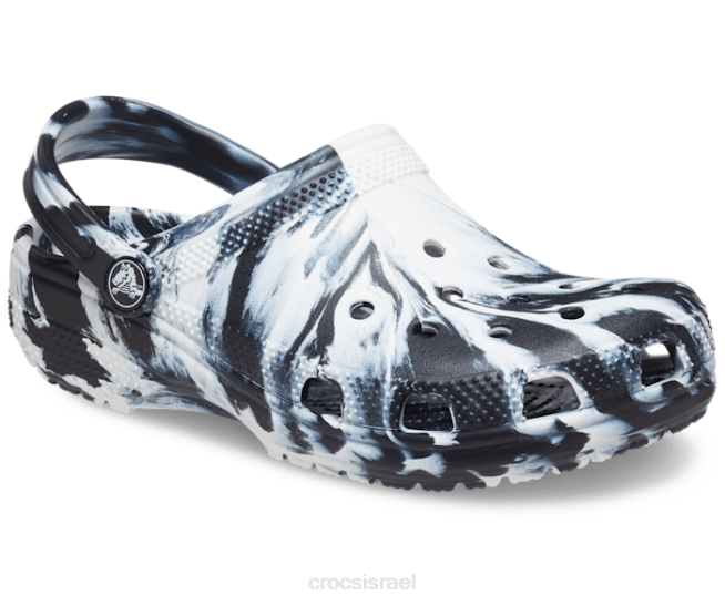 נעליים il Crocs ילדים קבקב שיש קלאסי לבן שחור 2DZ4597