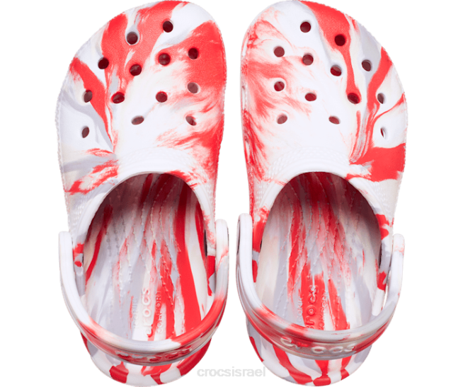 נעליים il Crocs ילדים קבקב שיש קלאסי לבן/להבה 2DZ4598