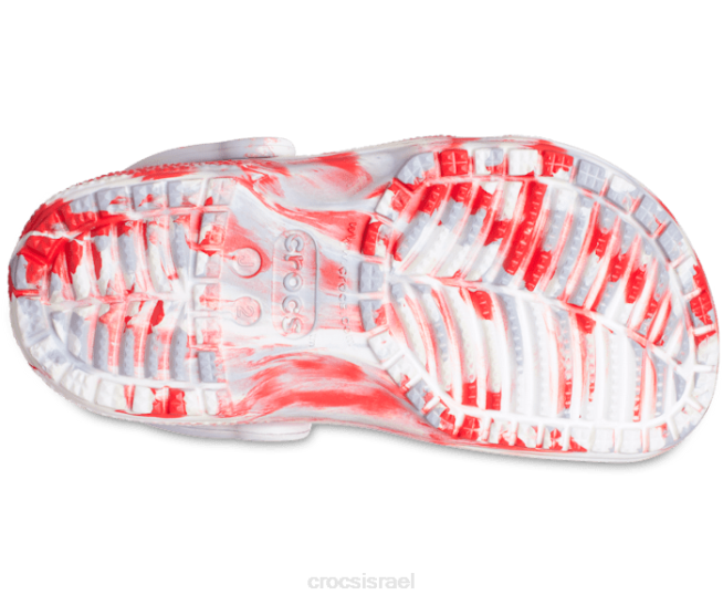 נעליים il Crocs ילדים קבקב שיש קלאסי לבן/להבה 2DZ4598