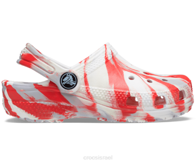 נעליים il Crocs ילדים קבקב שיש קלאסי לבן/להבה 2DZ4606