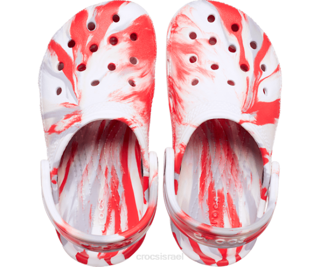 נעליים il Crocs ילדים קבקב שיש קלאסי לבן/להבה 2DZ4606