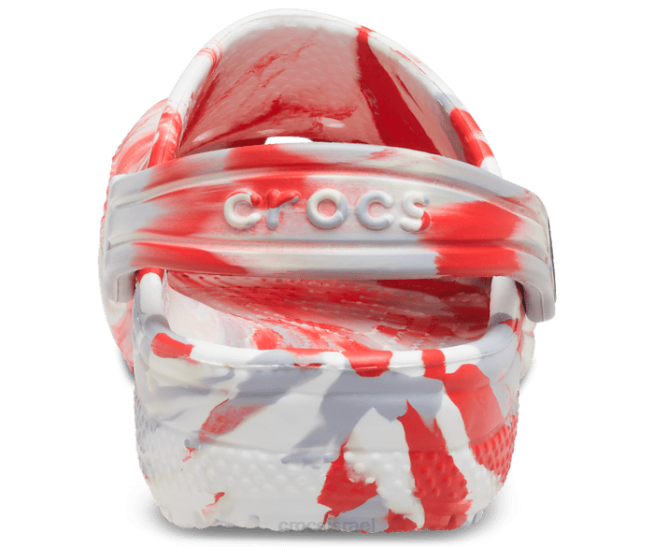 נעליים il Crocs ילדים קבקב שיש קלאסי לבן/להבה 2DZ4606