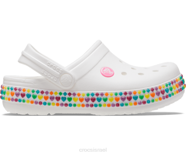 נעליים il Crocs ילדים להקת אבני חן לבן 2DZ4612