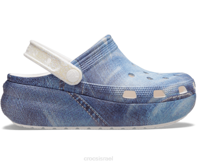 נעליים il Crocs ילדים קבקב ג'ינס חמוד קראש לבן/רב 2DZ4614